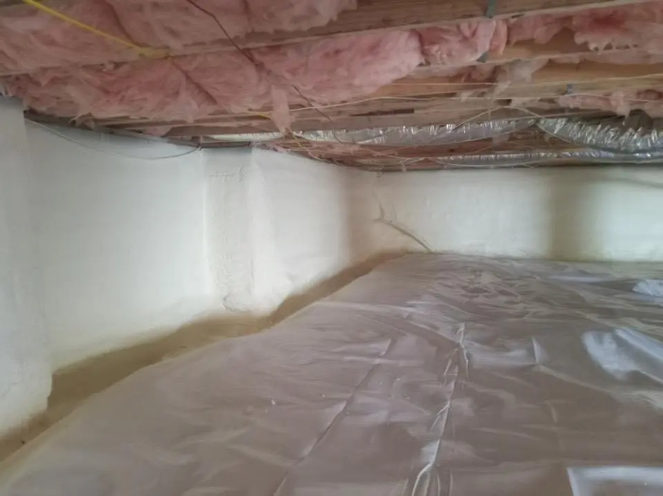 Crawl space encapsulation with closed-cell spray foam for Attic Insulation in North Platte